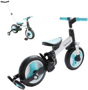 Kids Balance Bike w/ Foldable Training Wheels