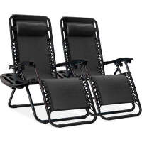 Set of 2 Adjustable Zero Gravity Patio Chair Recliners w/ Cup Holders 4.6 out of 5 stars, average rating value. Read 2212 Reviews. Same page link. 4.6 (2212) Write a review