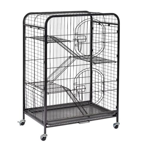Multi-Level Small Pet Cage with Wheels