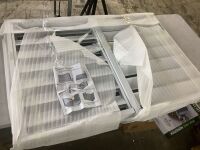 White Aluminum Alloy 3 Panel AC Fence
