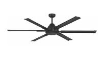 Commercial Electric High Velocity 6 ft. Indoor/Outdoor Matte Black Ceiling Fan with Wall Control Included