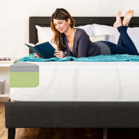 12in Medium-Firm Green Tea & Charcoal Gel Memory Foam Mattress queen