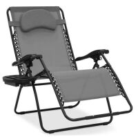 Oversized Reclining Zero Gravity Chair Lounger w/ Cup Holder, Pillow