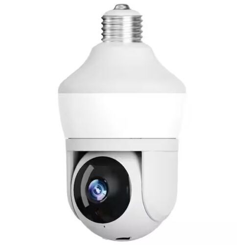 SIGHT BULB Motion Detecting 360-Degree Indoor/Outdoor Wi-Fi Home Security Camera with Light