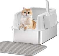 Stainless Steel Cat Litter Box with Lid