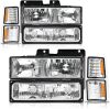 Headlights Assembly for 1994-1998 Chevy Silverado/Tahoe/Suburban/C10