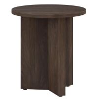 Meyer&Cross Anders 20 in. Alder Brown Round MDF Top End Table