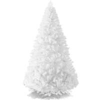 Artificial White Christmas Tree, Unlit Pine Design w/Easy Assembly 4.5ft