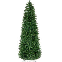 Unlit Spruce Pencil Christmas Tree w/ Folding Metal Base 6ft