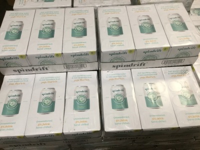 (4) Cases of Spindrift Cucumber Sparkling Water. 24 Cans per Case