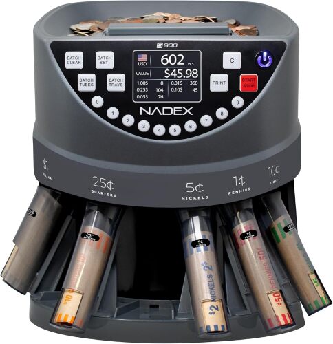 Nadex S900 Coin Sorter, Counter and Wrapper