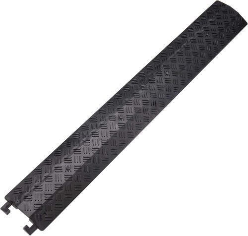 2 Pack - Floor Cord Cover Cord Protector Drop Over Drop Trak Cable Ramp for Office Warehouse - Black