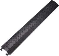 2 Pack - Floor Cord Cover Cord Protector Drop Over Drop Trak Cable Ramp for Office Warehouse - Black