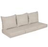 25 in. x 25 in. x 5 in. (6-Piece) Deep Seating Outdoor Couch Cushion in Sunbrella Cast Silver