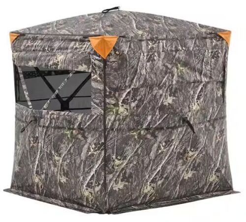 VEVOR 2-3 Person See Through Ground Hunting Blind with Silent Side Door and Window