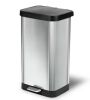 Glad 20 Gal. Stainless Steel Step Can with Antimicrobial Lid