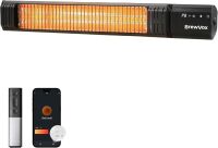 BrewVox 1500W Carbon Infrared Outdoor Patio Heater, Instant Warmth, Smart App-Controlled Remote On/Off, 24H Timer