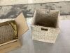 Set of 5 Collapsible Hyacinth Storage Baskets w/ Inserts - 13x13in - 3