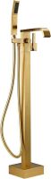 BAGNOLUX Brass Floor Mount Bathtub Filler Faucet with Hand Shower