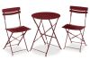3-Piece Small Folding Patio Bistro Set w/ 2 Chairs