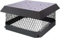 13" x 13" Chimney Caps Fireplace Chimney Cover for Outside Flue Tile Clay, Chimney Flue Cover Chimney Vent Cap with Screen Hood Plate,Galvanized Steel Chimney Rain Cap Roof Rain Guard Top Protector