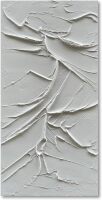 NANKAI Art Hand Painted White Canvas Wall Art 48x24 inch Abstract Modern Oil Painting Contemporary Textured Wall Art Minimalist Artwork Home Decor
