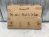 Stone Bath Mat &ndash; Diatomaceous Earth Shower Mat 24"x16", Non-Slip, Super Absorbent, Quick-Drying, Easy to Clean, Diatomite Bathroom Floor Mat (Grey) - 3