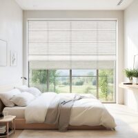 JINHENRUN Cordless Roman Shades, Light Filtering Window Blinds, 27 x 64 inches, Semi-Sheer Polyester, Manual Operation