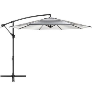 10ft Offset Hanging Outdoor Market Patio Umbrella w/ Easy Tilt Adjustment 