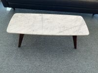Vena 43.5" Marble Coffee Table - Walnut