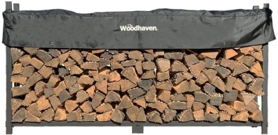 The Woodhaven 8' Firewood Log Rack with Cover, 96" x 14" x 48" - NEW, Unopened Box