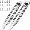 KCOLVSION 1 Pair 38 Inch 500 Lb Capacity Heavy Duty Drawer Slides with Screws,Side Mount Full Extension 3 Fold Ball Bearing Stainless Steel Hardware Drawer Rails,Industrial DIY