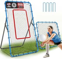 2-in-1 Volleyball Rebounder Net System, Adjustable from 7x4 ft to 4x4.5 ft