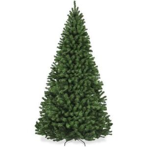 9' Premium Artificial Spruce Christmas Tree w/ Foldable Metal Base