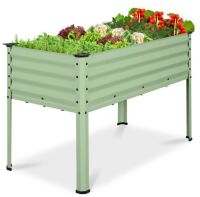 Elevated Galvanized Metal Garden Bed w/ Corner Protectors - 48x24x30in