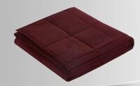 Merry Life 15lb Weighted Blanket, Wine Red, 60" x 80"&nbsp;