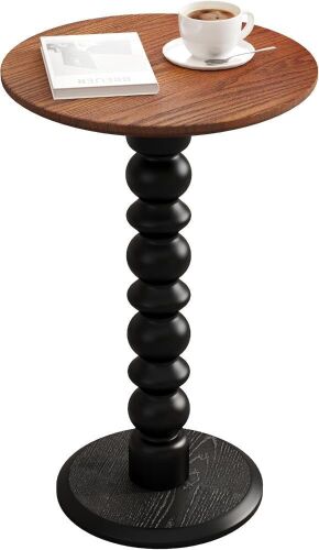 Solid Wood Round Side Table