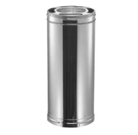 DuraVent DuraPlus All-Fuel Chimney 6in. X 12in. Diameter Chimney Pipe, Stainless Steel