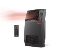 Lasko 1500-Watt 20 in. Black Electric Console Ceramic Space Heater with Tip-Over Switch, Adjustable Louvers, Timer, Remote
