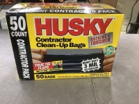 Husky 42 Gal. Heavy-Duty Contractor Clean-Up Bags with 20% PCR (50-Count)