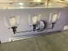 Home Decorators Collection Evelyn 26.75 in. 3-Light Brushed Nickel Vanity Light with Clear Glass Shades - 3