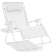 Oversized Reclining Zero Gravity Chair Lounger w/ Cup Holder, Pillow