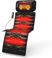 Full Body Massage Mat with Heat, Detachable Neck Massager, 9 Speed Settings