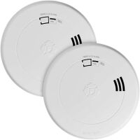 First Alert 10-Year Battery 2-in-1 Smoke and Carbon Monoxide Alarm with Voice Alerts, 2 Pack