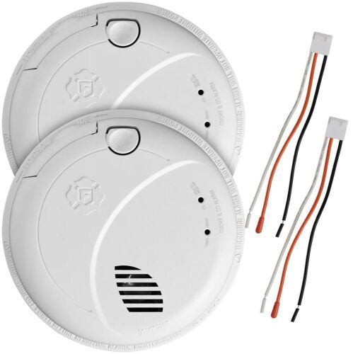 First Alert Precision Detection Interconnect Hardwired Smoke and CO Alarm with Voice and Location Alerts, 2 Pack