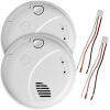 First Alert Precision Detection Interconnect Hardwired Smoke and CO Alarm with Voice and Location Alerts, 2 Pack