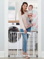 Regalo Easy Step 38.5-Inch Extra Wide Walk Thru Baby Gate, White