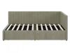 Noble House Nursing Green Corduroy Upholstered Twin Size Daybed with 2 Storage Drawers