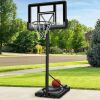 Adjustable Regulation-Size Basketball Hoop w/ Fillable Base, 2 Wheels