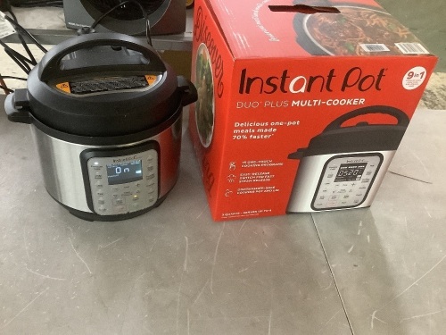 Instant Pot 3 qt. Stainless Steel/Black Duo Plus Mini Electric Multi-Use Pressure Cooker